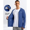 G Gradual Mens UPF50+ Sun Hoodie Jacket Zip Up Hooded Hiking Fishing Shirts(Royal Blue)