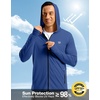 G Gradual Mens UPF50+ Sun Hoodie Jacket Zip Up Hooded Hiking Fishing Shirts(Royal Blue)