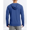 G Gradual Mens UPF50+ Sun Hoodie Jacket Zip Up Hooded Hiking Fishing Shirts(Royal Blue)