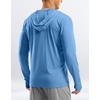G Gradual Mens UPF50+ Sun Hoodie Jacket Zip Up Hooded Hiking Fishing Shirts(Sky Blue)
