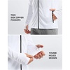 G Gradual Mens UPF50+ Sun Hoodie Jacket Zip Up Hooded Hiking Fishing Shirts(White)