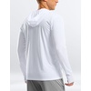 G Gradual Mens UPF50+ Sun Hoodie Jacket Zip Up Hooded Hiking Fishing Shirts(White)