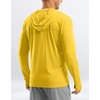 G Gradual Mens UPF50+ Sun Hoodie Jacket Zip Up Hooded Hiking Fishing Shirts(Yellow)