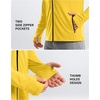 G Gradual Mens UPF50+ Sun Hoodie Jacket Zip Up Hooded Hiking Fishing Shirts(Yellow)