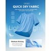 G Gradual Mens Workout Dry Fit Shirts Athletic Performance T-Shirts(Azure Blue)