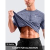 G Gradual Mens Workout Dry Fit Shirts Athletic Performance T-Shirts(Blue)