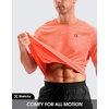 G Gradual Mens Workout Dry Fit Shirts Athletic Performance T-Shirts(Coral Orange)
