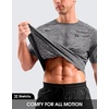 G Gradual Mens Workout Dry Fit Shirts Athletic Performance T-Shirts(Grey)