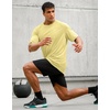G Gradual Mens Workout Dry Fit Shirts Athletic Performance T-Shirts(Pastel Yellow)