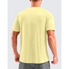 G Gradual Mens Workout Dry Fit Shirts Athletic Performance T-Shirts(Pastel Yellow)
