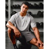 G Gradual Mens Workout Dry Fit Shirts Athletic Performance T-Shirts(Platinum Grey)