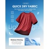 G Gradual Mens Workout Dry Fit Shirts Athletic Performance T-Shirts(Red)