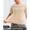 G Gradual Mens Workout Dry Fit Shirts Athletic Performance T-Shirts(Wheat Khaki)