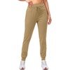 G Gradual Women’s Fleece Lined Joggers High Waisted Water Resistant Thermal Winter Sweatpants Running Hiking Pockets(Dark Khaki)