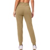 G Gradual Women’s Fleece Lined Joggers High Waisted Water Resistant Thermal Winter Sweatpants Running Hiking Pockets(Dark Khaki)
