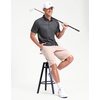 Men’s Golf Polo Shirts Dry Fit Print Golf Shirts for Men Breathable(Black Rectangle)