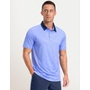 Men’s Golf Polo Shirts Dry Fit Print Golf Shirts for Men Breathable(Blue Golf Club)