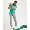 Men’s Golf Polo Shirts Dry Fit Print Golf Shirts for Men Breathable(Green Quadrilateral)