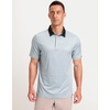 Men’s Golf Polo Shirts Dry Fit Print Golf Shirts for Men Breathable(Grey Rectangle)
