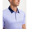 Men’s Golf Polo Shirts Dry Fit Print Golf Shirts for Men Breathable(Purple Geometry)