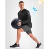 Men’s Sun Protection Hoodie Shirts Long Sleeve UPF 50+ Swim Shirts(Black)