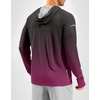 Men’s Sun Protection Hoodie Shirts Long Sleeve UPF 50+ Swim Shirts(Gradient Black Rose)