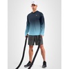 Men’s Sun Protection Hoodie Shirts Long Sleeve UPF 50+ Swim Shirts(Gradient Navy Blue)