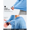 Men’s Sun Protection Hoodie Shirts Long Sleeve UPF 50+ Swim Shirts(Heather Sky Blue)