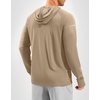 Men’s Sun Protection Hoodie Shirts Long Sleeve UPF 50+ Swim Shirts(Khaki)