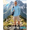 Men’s Sun Protection Hoodie Shirts Long Sleeve UPF 50+ Swim Shirts(Light Blue)