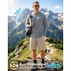 Men’s Sun Protection Hoodie Shirts Long Sleeve UPF 50+ Swim Shirts(Light Grey)