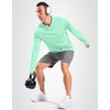 Men’s Sun Protection Hoodie Shirts Long Sleeve UPF 50+ Swim Shirts(Mint Green)