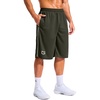 G Gradual Men’s 12″ Long Basketball Shorts with Pockets(Dark Olive)