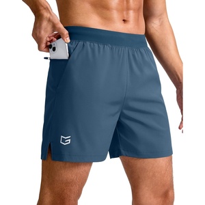 G Gradual Men’s Athletic Running Shorts Zip Pocket Quick Dry(Blue Grey)