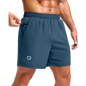 G Gradual Men’s Athletic Running Shorts with 2 Zipper Pockets 7″/ 5″/ 9″(Blue)
