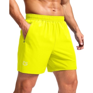 G Gradual Men’s Athletic Running Shorts with 2 Zipper Pockets 7″/ 5″/ 9″(Fluorescent Yellow)