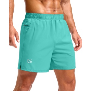 G Gradual Men’s Athletic Running Shorts with 2 Zipper Pockets 7″/ 5″/ 9″(Mint Green)