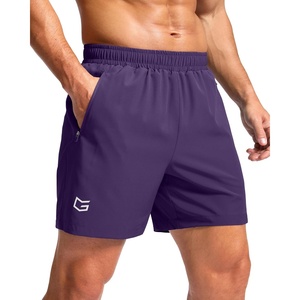 G Gradual Men’s Athletic Running Shorts with 2 Zipper Pockets 7″/ 5″/ 9″(Purple)