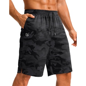 G Gradual Men’s Athletic Shorts with Pockets 9″/ 11″ Long Basketball Shorts(Gray Camo)