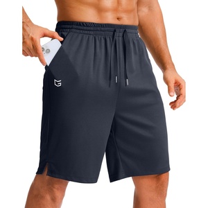 G Gradual Men’s Athletic Shorts with Pockets 9″/ 11″ Long Basketball Shorts(Navy)