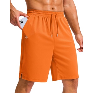 G Gradual Men’s Athletic Shorts with Pockets 9″/ 11″ Long Basketball Shorts(Orange)