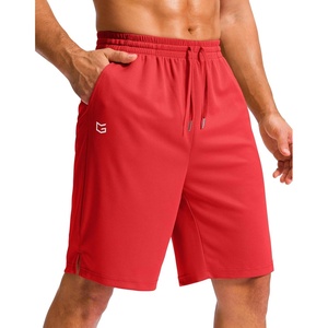 G Gradual Men’s Athletic Shorts with Pockets 9″/ 11″ Long Basketball Shorts(Red)