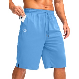 G Gradual Men’s Athletic Shorts with Pockets 9″/ 11″ Long Basketball Shorts(Sky Blue)