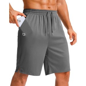 G Gradual Men’s Athletic Shorts with Pockets 9″/ 11″ Long Basketball Shorts(Steel)