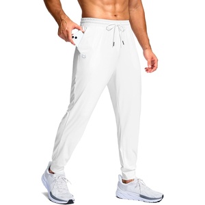 G Gradual Men’s Joggers Athletic Workout Pants with Pockets(White)