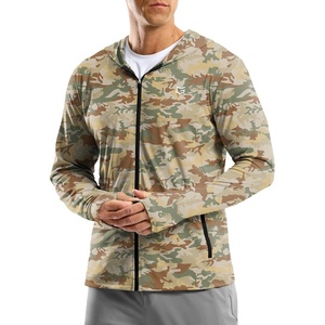G Gradual Mens UPF50+ Sun Hoodie Jacket Zip Up Hooded Hiking Fishing Shirts(Brown Camo)