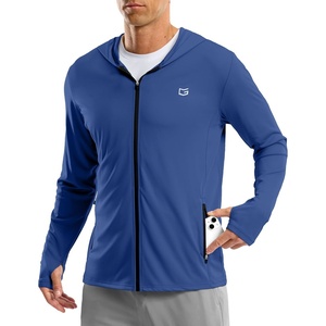 G Gradual Mens UPF50+ Sun Hoodie Jacket Zip Up Hooded Hiking Fishing Shirts(Royal Blue)