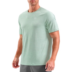 G Gradual Mens Workout Dry Fit Shirts Athletic Performance T-Shirts(Light Green)