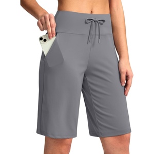 G Gradual Women’s Bermuda Shorts 11″ Knee Length with Pockets(Light Grey)