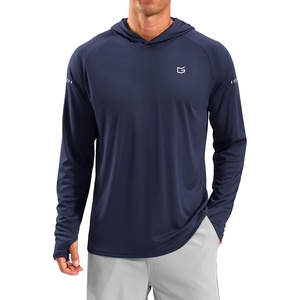 Men’s Sun Protection Hoodie Shirts Long Sleeve UPF 50+ Swim Shirts(Navy)